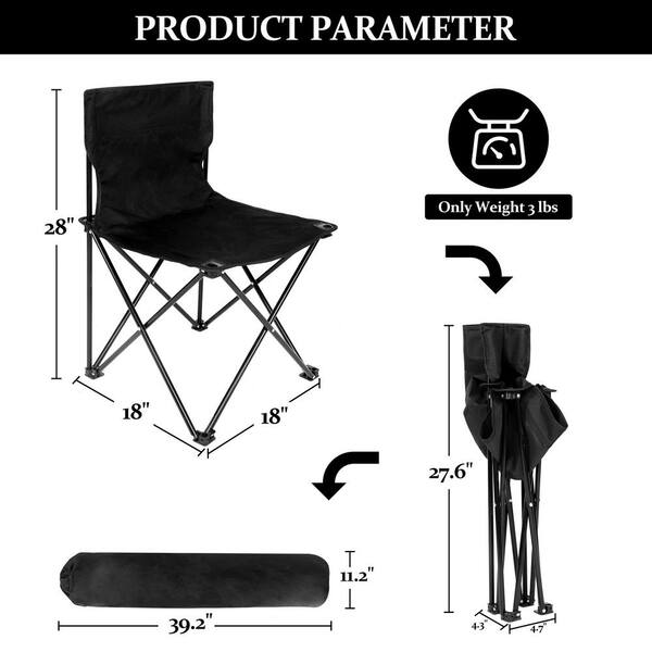 2 Pack Portable Folding Camping Chair with Carry Bag for Adults