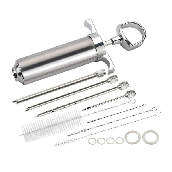 Stainless Steel Meat Injector Syringe Kit for BBQ, Grilling and Smoking-Ideal Gifts for Men, Dad, Husband (15-Pack)