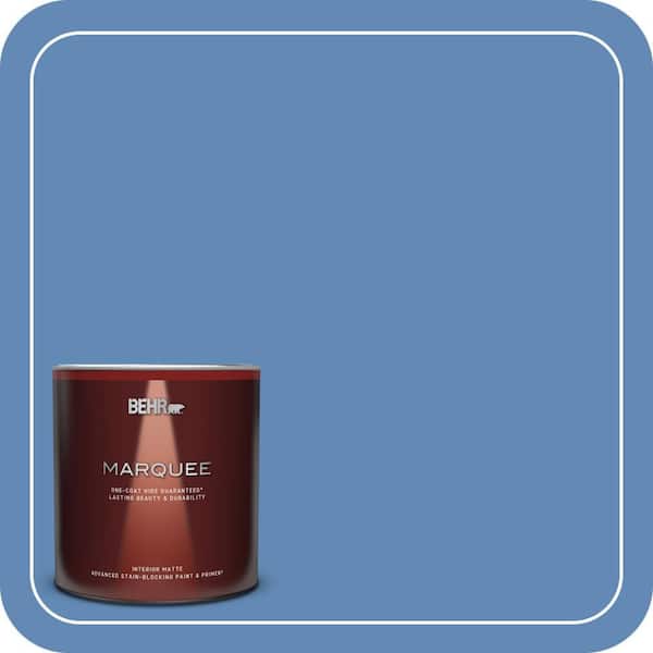 BEHR MARQUEE 1 qt. #580B-6 Castle Moat Matte Interior Paint & Primer