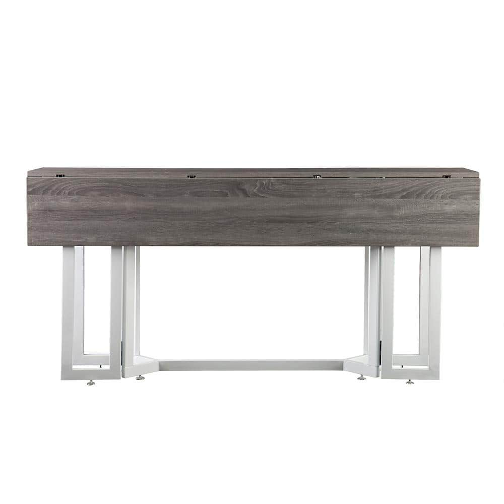 Driness 31.5 in. Rectangle Gray Engineered Wood with Metal Frame (Seats 4 to 6) -  SEI FURNITURE, HD074405