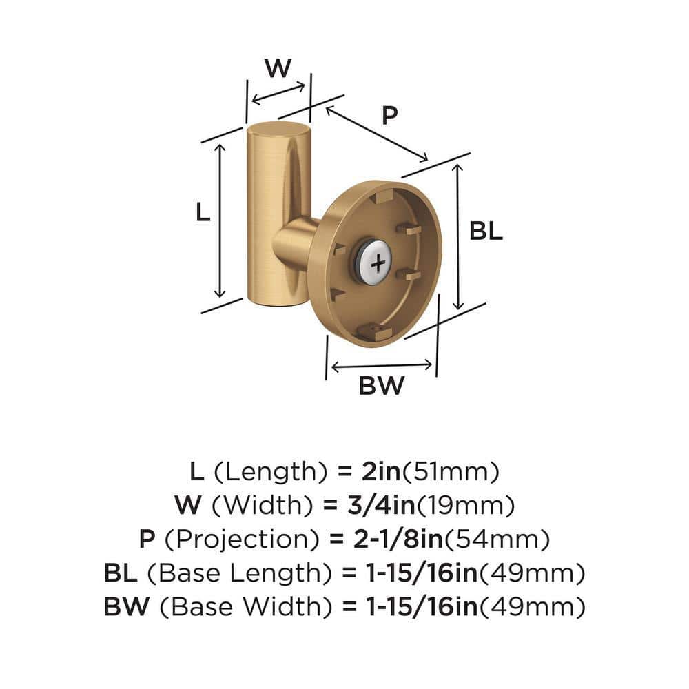 Champagne Bronze Single Prong Wall Mounted Hook