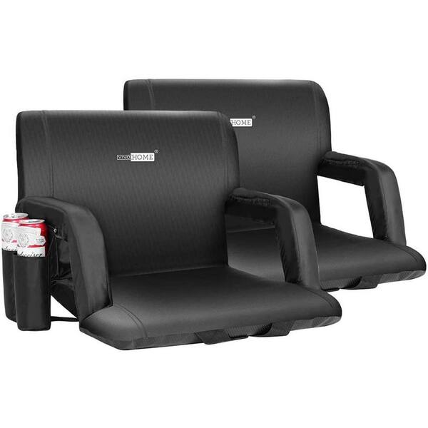 thumbnail image 2 of 2 Pack Portable Stadium Seats With Back Support And Cushion Red 2 of 12
