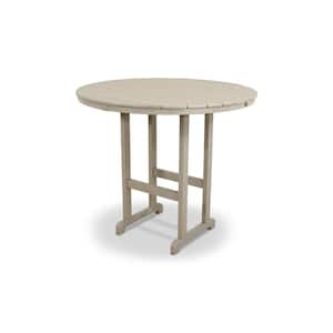 Monterey Bay Sand Castle 48 in. Round Patio Bar Table