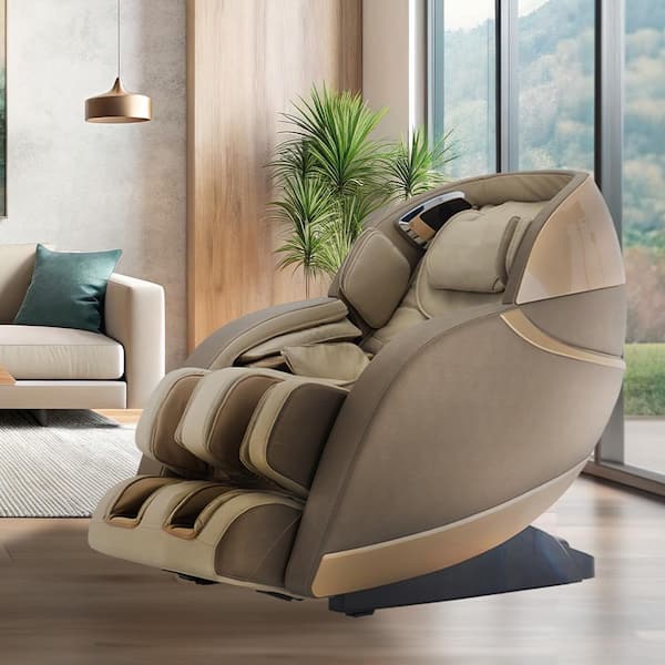 Infinity Evo Max 4D Massage Chair-Bronze/Tan-Faux Leather