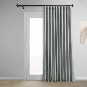 Flambe Blue Striped Room Darkening Curtain - 50 in. W x 120 in. L Rod Pocket with Back Tab Single Curtain Panel