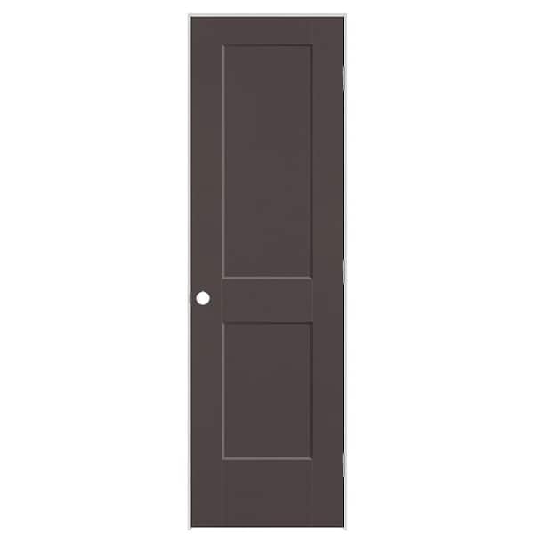 Masonite 24 in. x 80 in. 2-Panel Logan Left-Hand Solid Core Willow Wood Molded Composite Single Prehung Interior Door