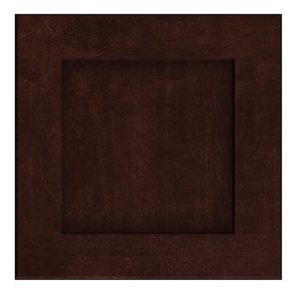 Shaker 11.5 in. W x 0.75 in. D x 11.125 in. H in Java Cabinet Door Sample