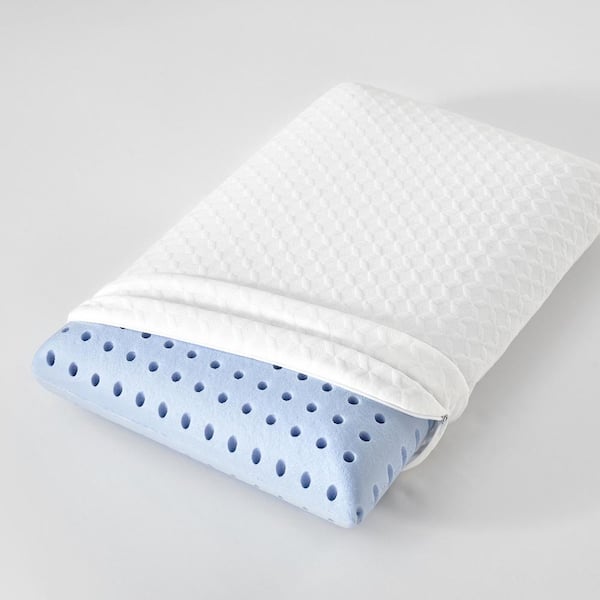 Serta® Floating Support Fiber & Gel Memory Foam Pillow