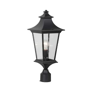 Greyson 1-Light Black Outdoor Post Lantern