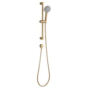 Kree 5-Spray Round High Pressure Multifunction Wall Bar Shower Kit with Hand Shower in Brushed Gold