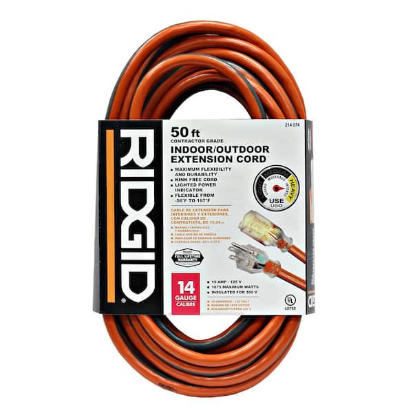 RIDGID 50 ft. 14/3 Outdoor Extension Cord