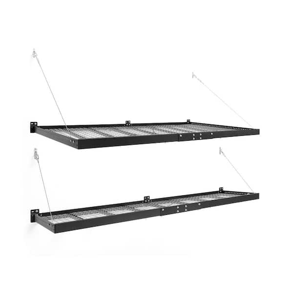 NewAge Products Pro Series 4 ft. x 8 ft. and 2 ft. x 8 ft. Steel Garage Wall Shelving (2-Pack)
