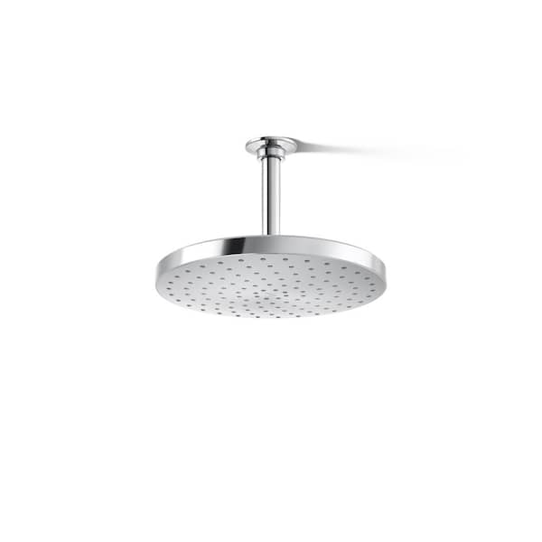 KOHLER Awaken 1-Spray Patterns 2.5 GPM 9.875 in. Ceiling Mount Fixed Shower Head in Polished Chrome