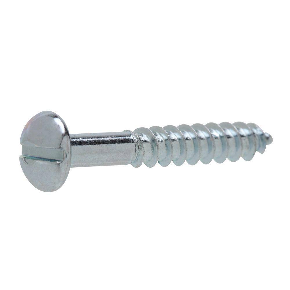 Hillman 1185 Brass Chrome Plated Oval Head Slotted Wood Screw 8 x 3/4 in. 45-Pack