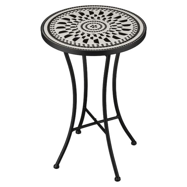 Regal Art & Gift 21 in. Metal and Ceramic Mosaic Plant Stand - Diamond