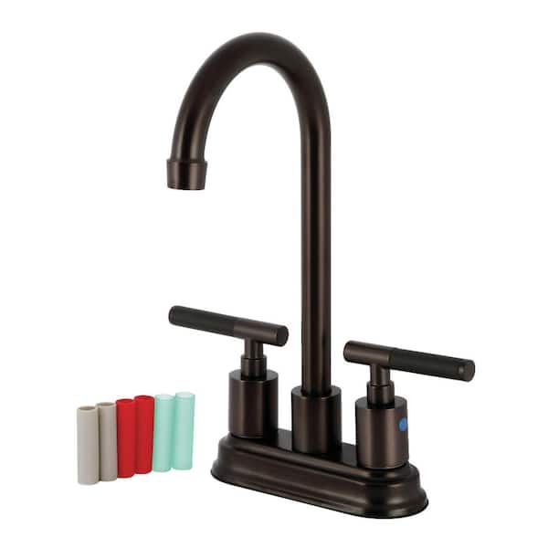 Kaiser 2-Handle Deck Mount Bar Prep Faucet in Oil Rubbed Bronze