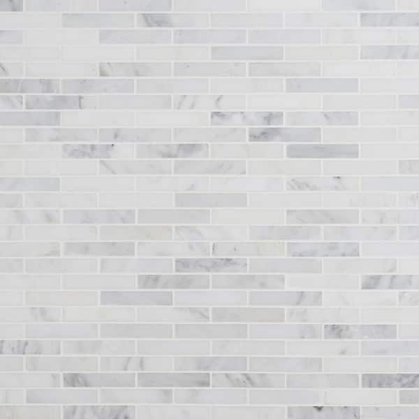 Ivy Hill Tile Oriental Big Brick 3 in. x .39 in. Marble Mosaic Floor and Wall Tile Sample
