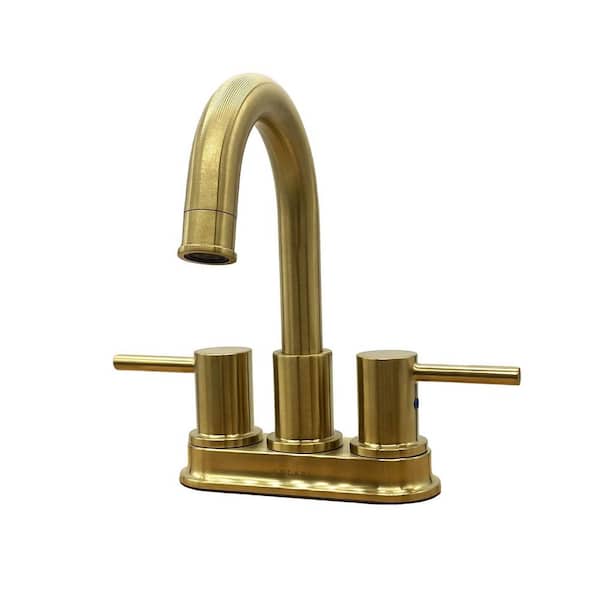 Lulani St. Lucia Collection 4 in. Centerset 2-Handle Bathroom Faucet in Champagne Gold finish