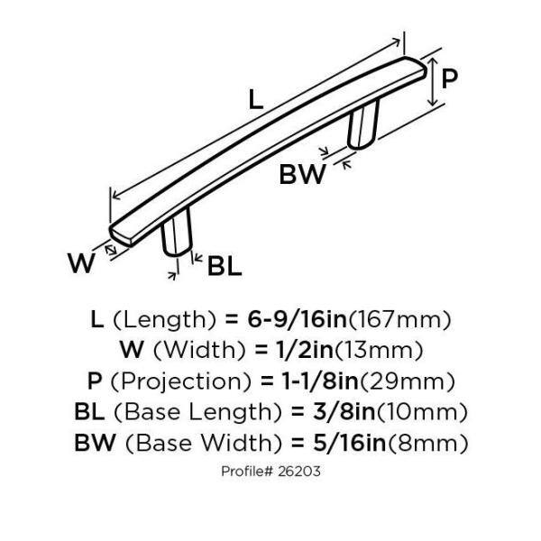 Polished Nickel Modern Cabinet Bar Pull with Mounting Hardware