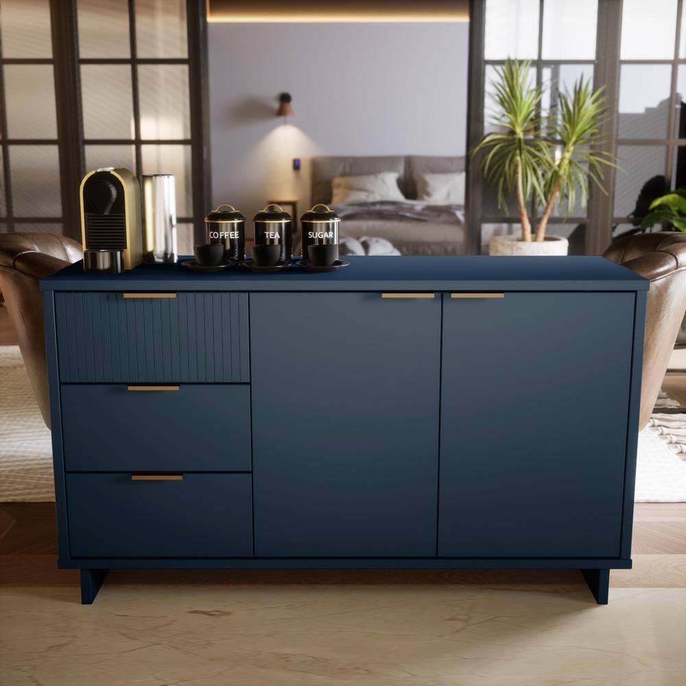 Granville 55" Midnight Blue MDF Modern Sideboard