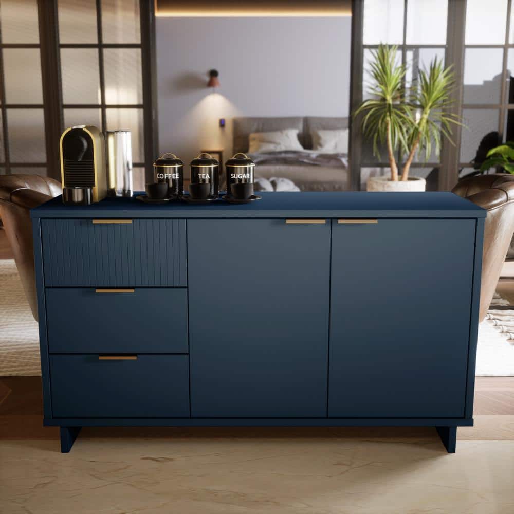 Granville 55" Midnight Blue MDF Modern Sideboard
