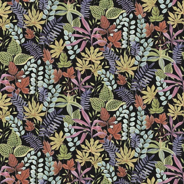RoomMates Black and Yellow Watercolor Tropics Peel and Stick Wallpaper (Covers 28.29 sq. ft.)