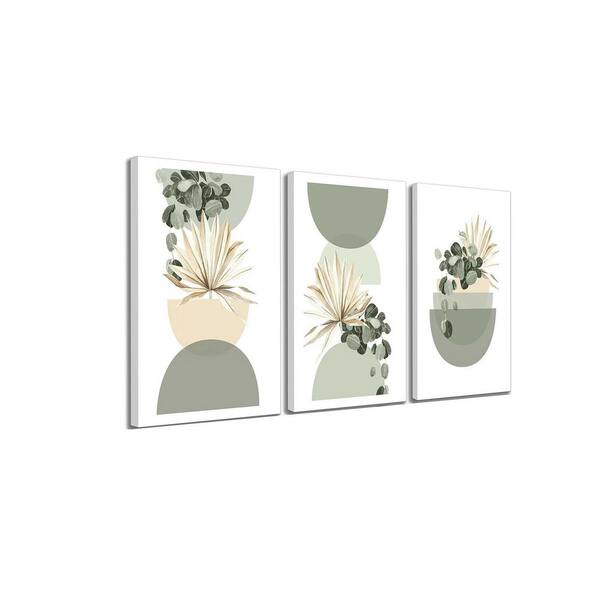 3 Pcs Neutral Abstract Boho Canvas Wall Art EEB0CZTFDK7G - The Home Depot
