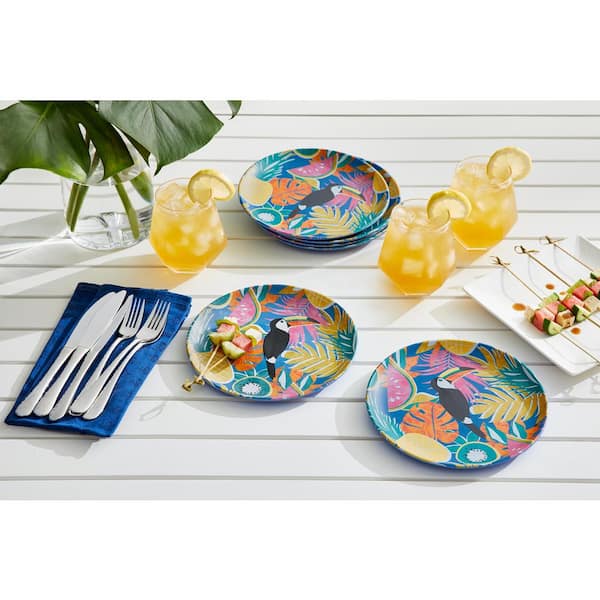 Taryn Melamine Accent Plates in Toucan (Set of 6)