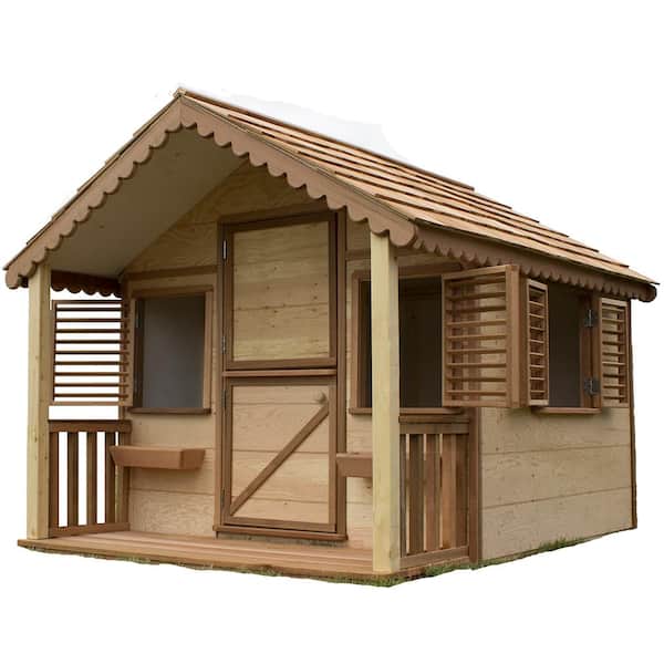 Canadian Playhouse Factory 8 ft. x 6 ft. Little Alexandra Cottage Playhouse with Covered Front Porch