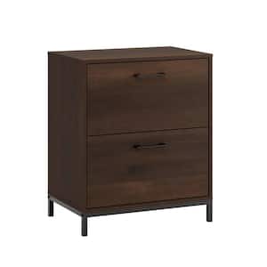 North Avenue Smoked Oak Decorative Lateral File Cabinet with Metal Base