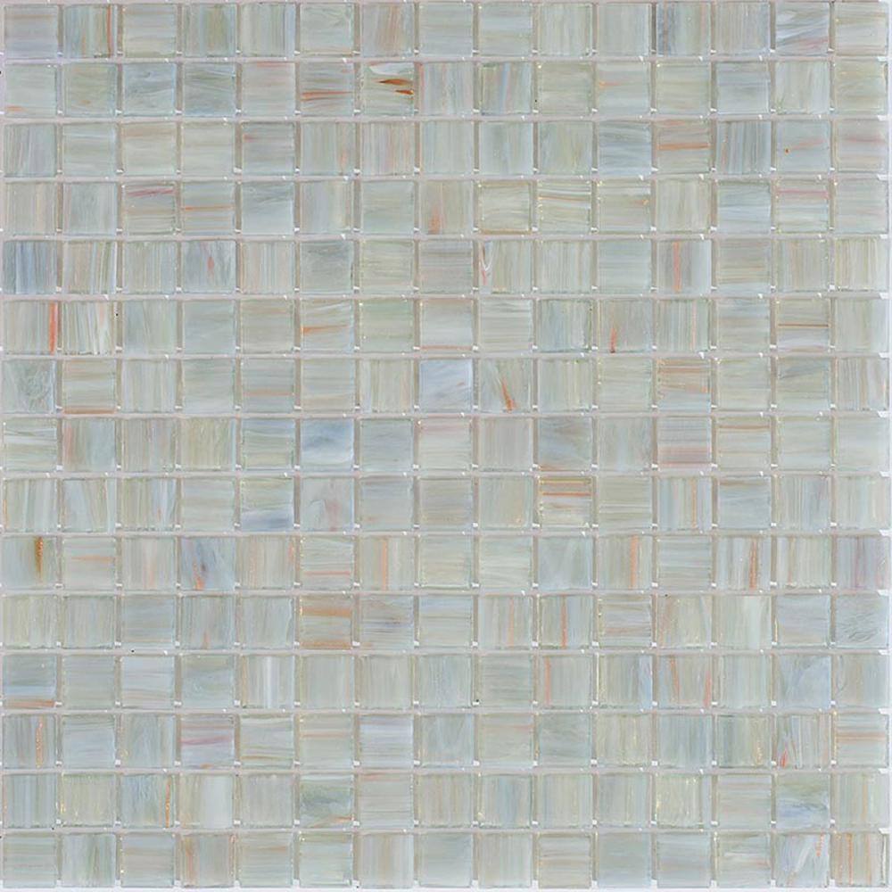 Apollo Tile Celestial 4" x 6" Glossy Light Gray Glass Mosaic Uniform square Wall and Floor