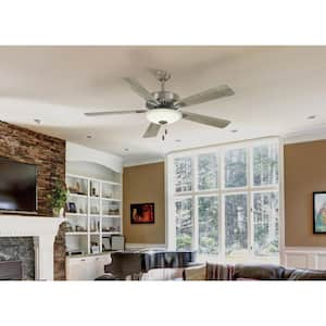 Contractor Uni-Pack 52 in. Integrated LED Indoor Burnished Nickel Ceiling Fan with Light