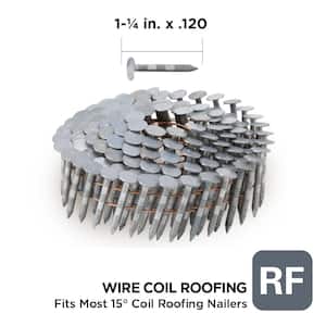 1-1/4 in. x 0.120-Gauge Hot Dipped Galvanized Ring Shank Wire Coil Roofing Nails (7200 per Box)