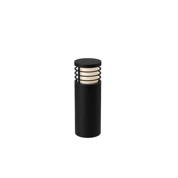 KUZCO Blaine 18 in. 1-Light 24-Watt Black 120-227-Volt 2500 Lumens Hardwired Integrated LED Exterior Landscape Bollard