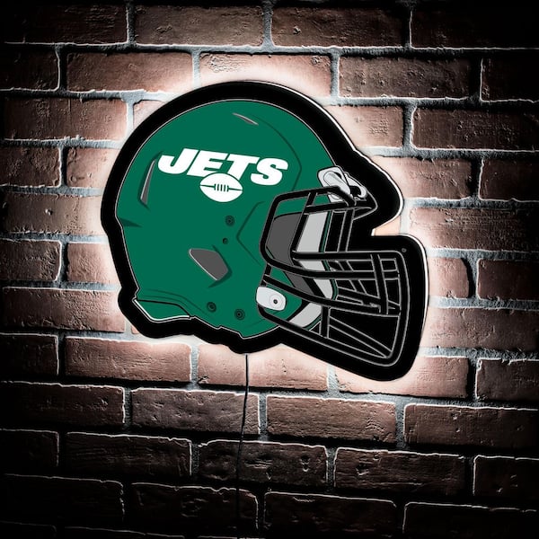 Evergreen New York Jets Helmet 19 in. x 15 in. Plug-in LED Lighted