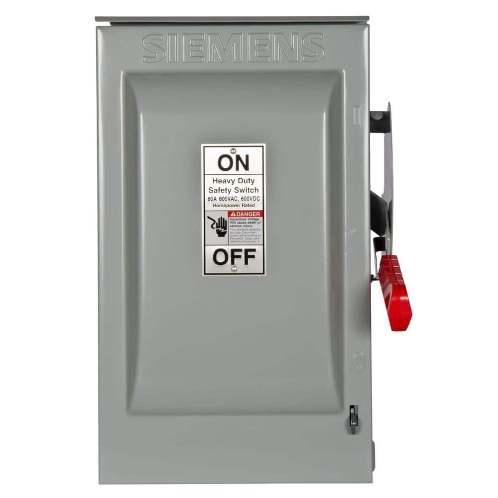 UPC 783643151741 product image for Heavy Duty 60 Amp 600-Volt 3-Pole Outdoor Non-Fusible Safety Switch | upcitemdb.com