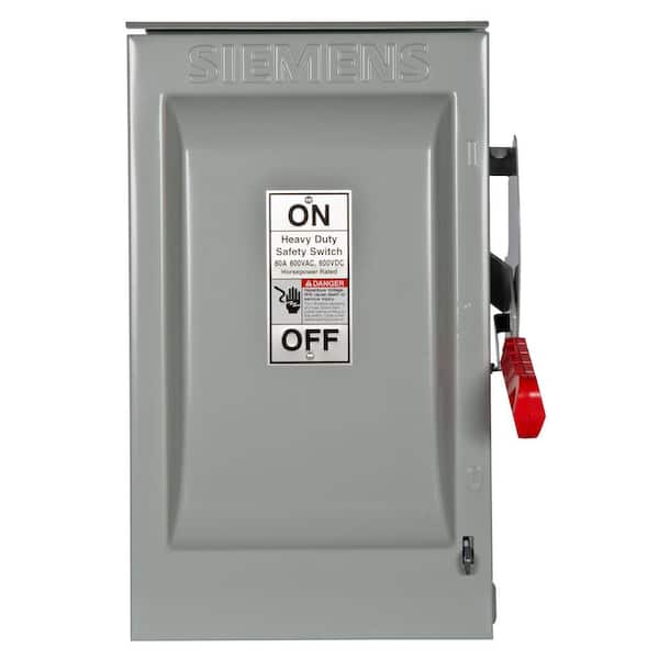 Siemens Heavy Duty 60 Amp 600-Volt 3-Pole Outdoor Non-Fusible Safety Switch
