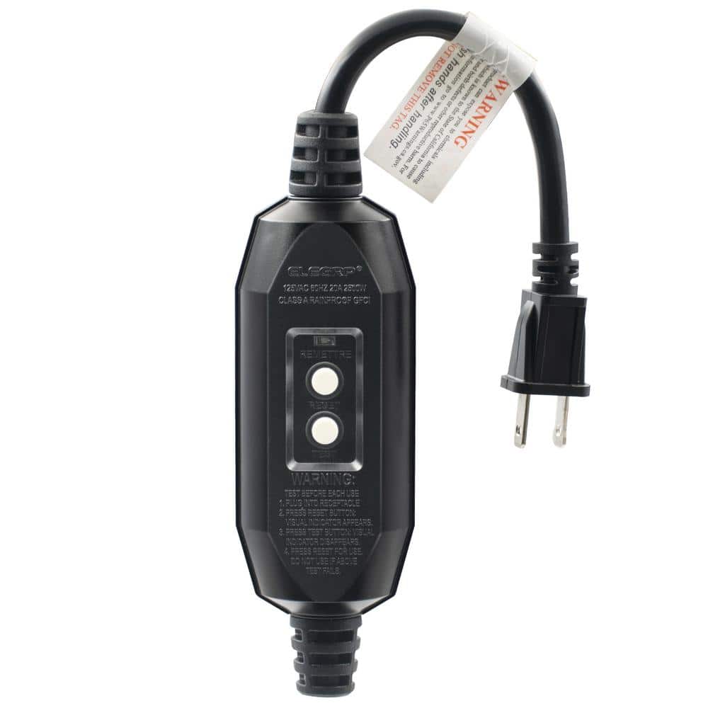 1 ft. 15 Amp Manual Reset 2 Prong in-line Portable GFCI Replacement Plug Assembly price history on PriceWatchPro