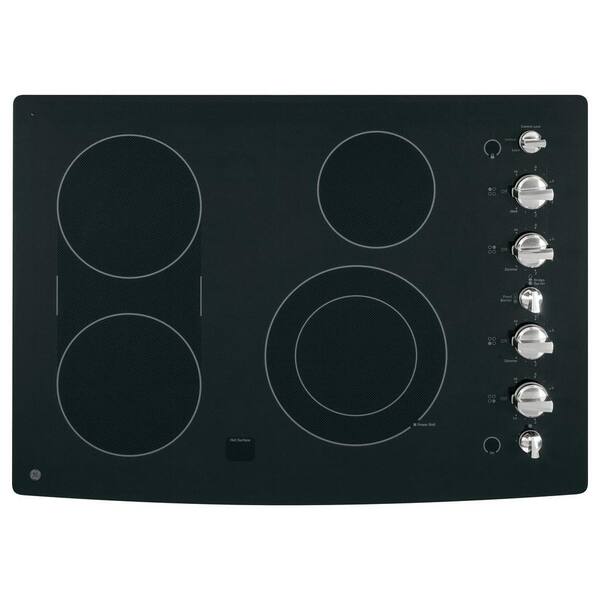 GE Profile 30 in. Radiant Electric Cooktop in Black with 4 Elements including Power Boil Element