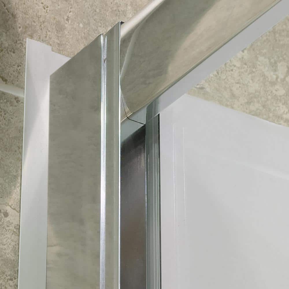 DreamLine 60'' Brushed Nickel Frameless Sliding Tub Door with Clear Glass