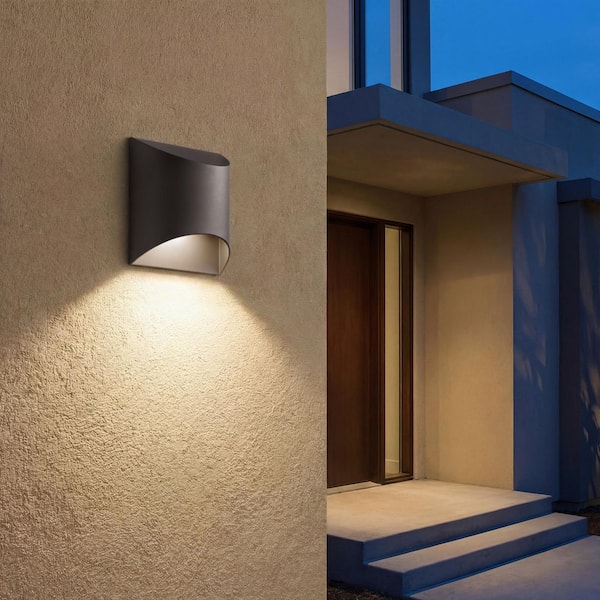 KICHLER Wesley 7.5 in. 1-Light Architectural Bronze Outdoor