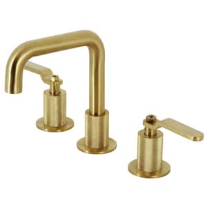 Whitaker 8 in. Widespread Double Handle Bathroom Faucet in Brushed Brass