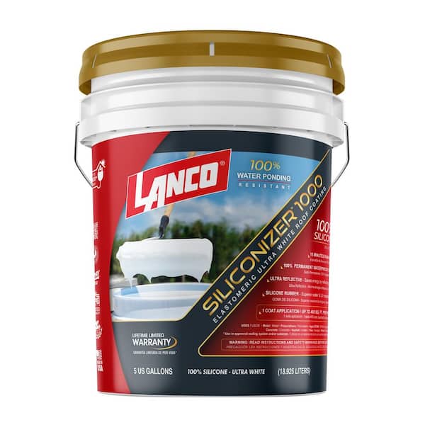 Siliconizer 1000 5 gal. 100% Silicone White Roof Sealer