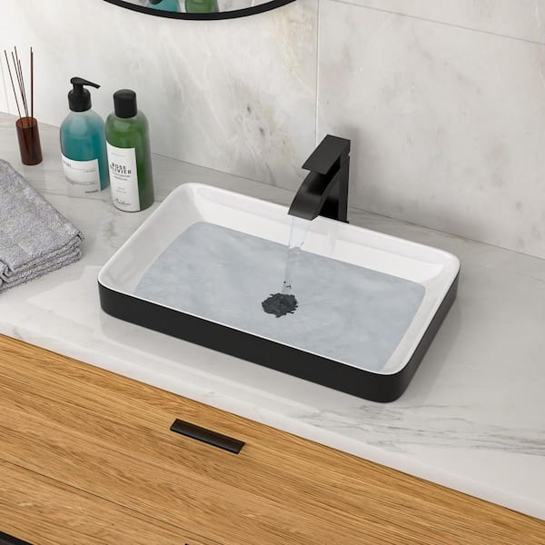 Buruis 19 in. Undermount Rectangular Bathroom Sink with Overflow