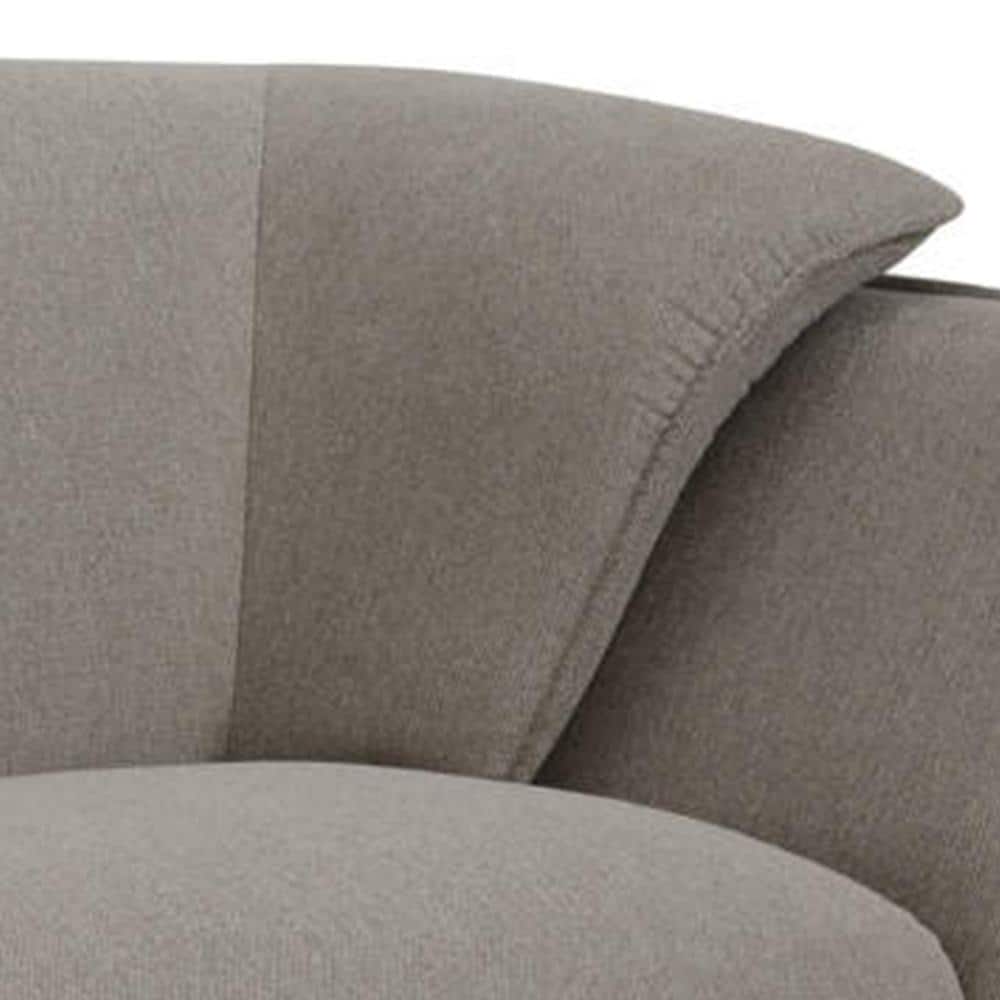 Naeli 86 Inch Taupe Brown Linen Flared Arm Sofa