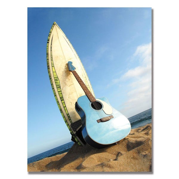Trademark Fine Art 24 in. x 32 in. Fender Acoustic Surf Canvas Art