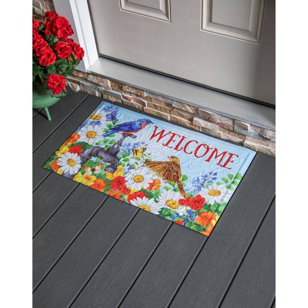 Evergreen 18 in. x 30 in. Vintage Water Tap Embossed Door Mat 41EM2676