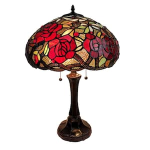24 in. Tiffany Style Roses Table Lamp