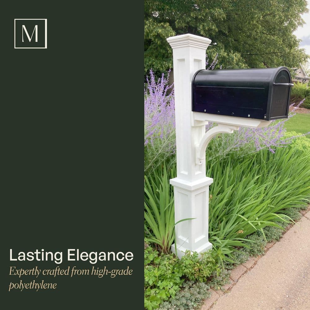 Newport Black Polyethylene Mail Post with Arm
