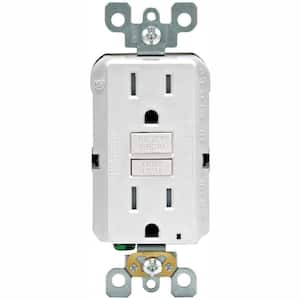 Decora Edge 15 Amp 125-Volt Duplex SmarTest Self-Test SmartlockPro Tamper Resistant GFCI Outlet, White (3-Pack)